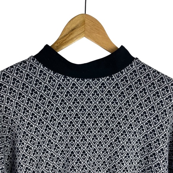 ELOQUII Textured Knit Dress Women’s Size 14/16 Black White/Gray High Neck - Picture 6 of 11